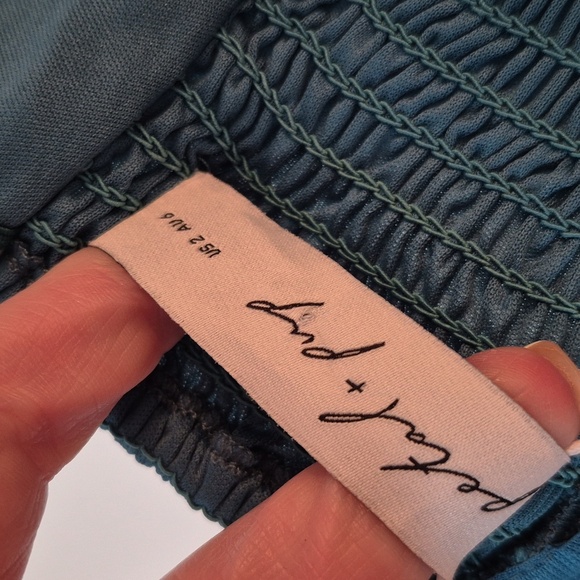 NWT Petal & Pup Teal Candice Strapless Lace Midi Dress Wedding Occasion Size 2 - Picture 12 of 12